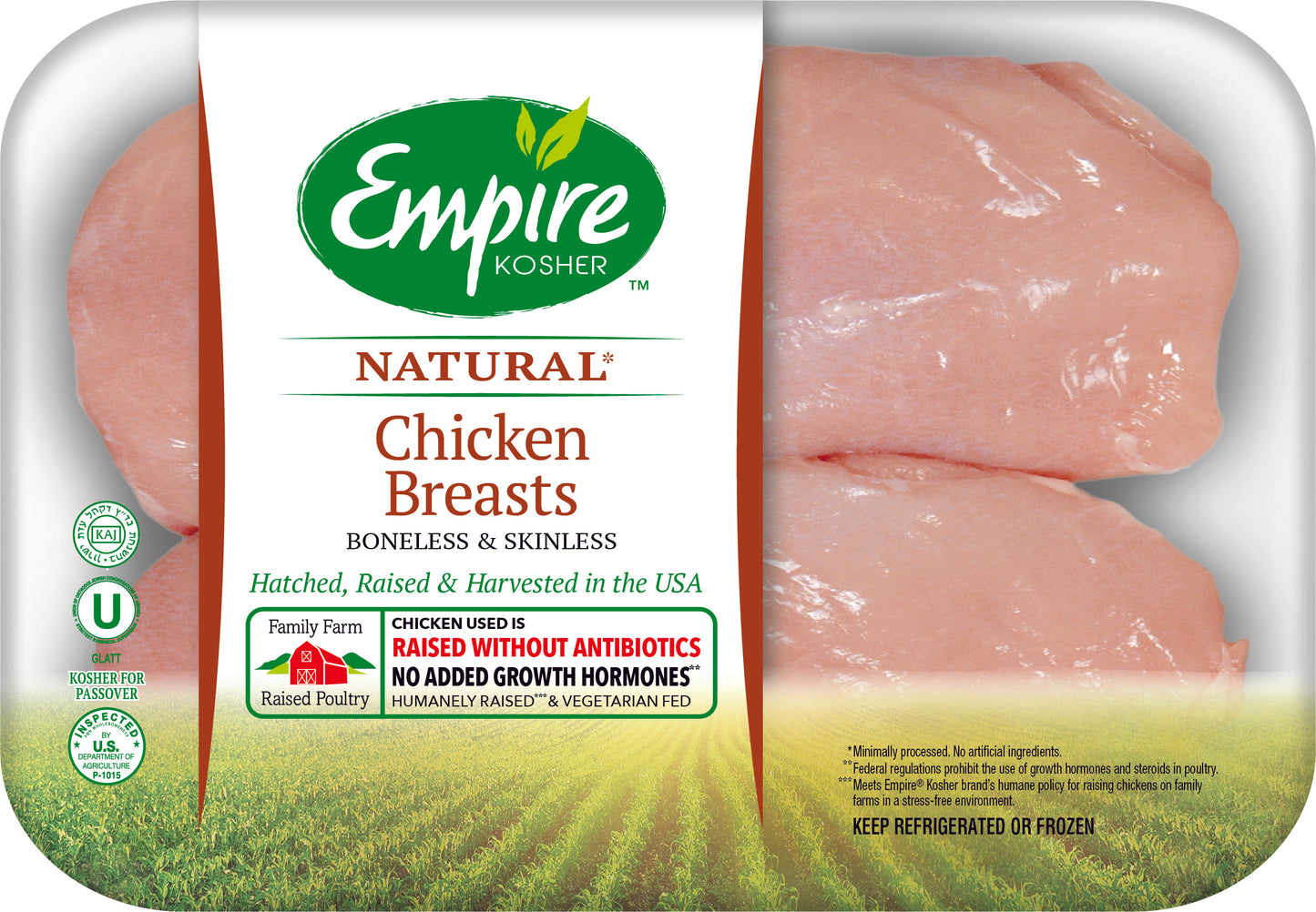 Empire  Boneless and Skinless Natural  Chicken Breast (avg. weight 5.5 lbs.)