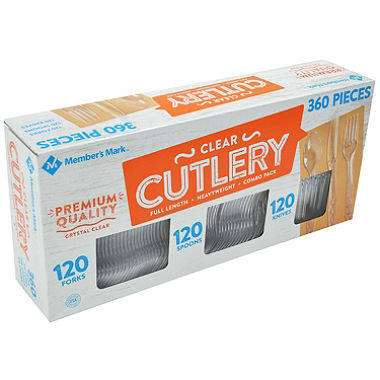 Member's Mark Clear Cutlery Combo Pack (360 ct.)