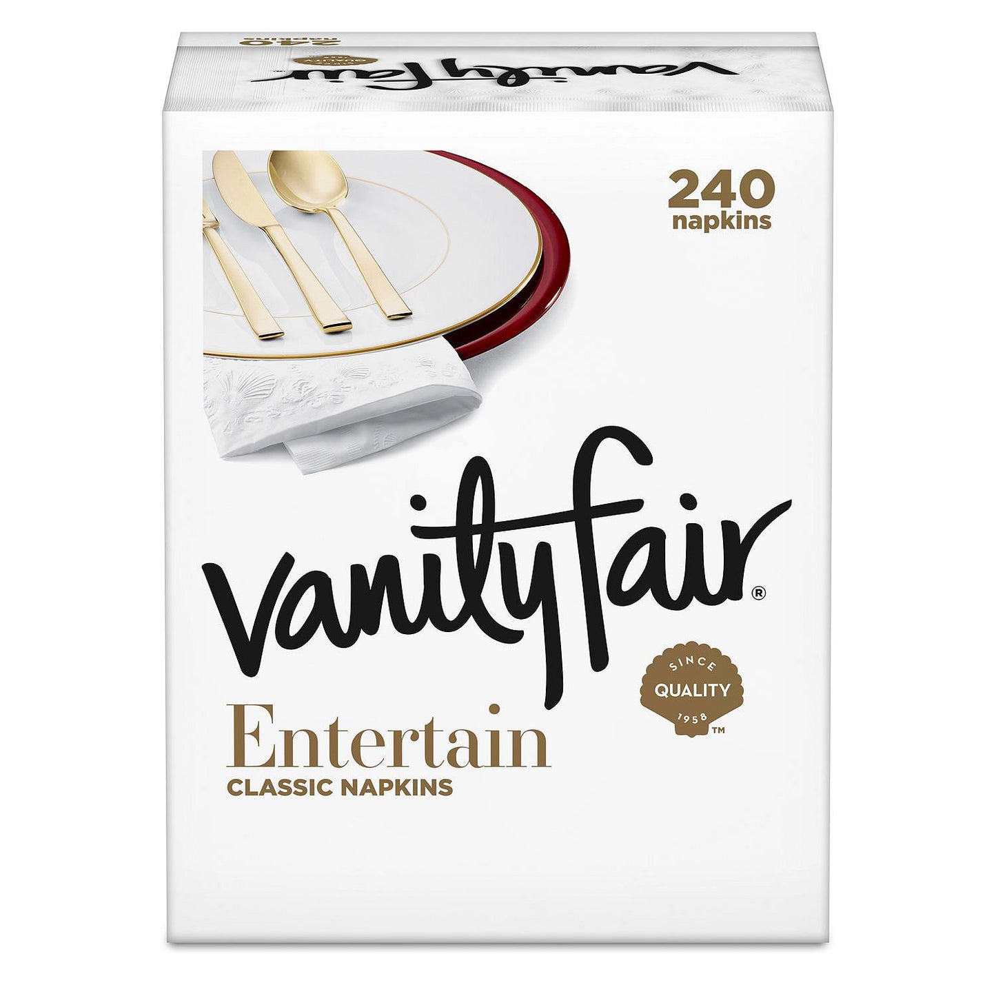 Vanity Fair Premium Impressions Napkin, 3-Ply (240 Napkins)