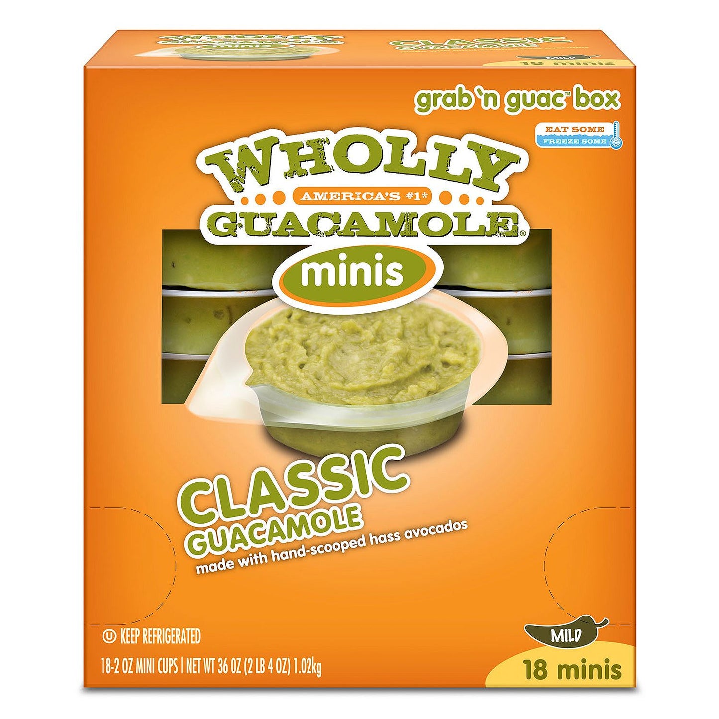 Wholly Guacamole Minis Classic, 4-2.0 oz. cups, 8 oz