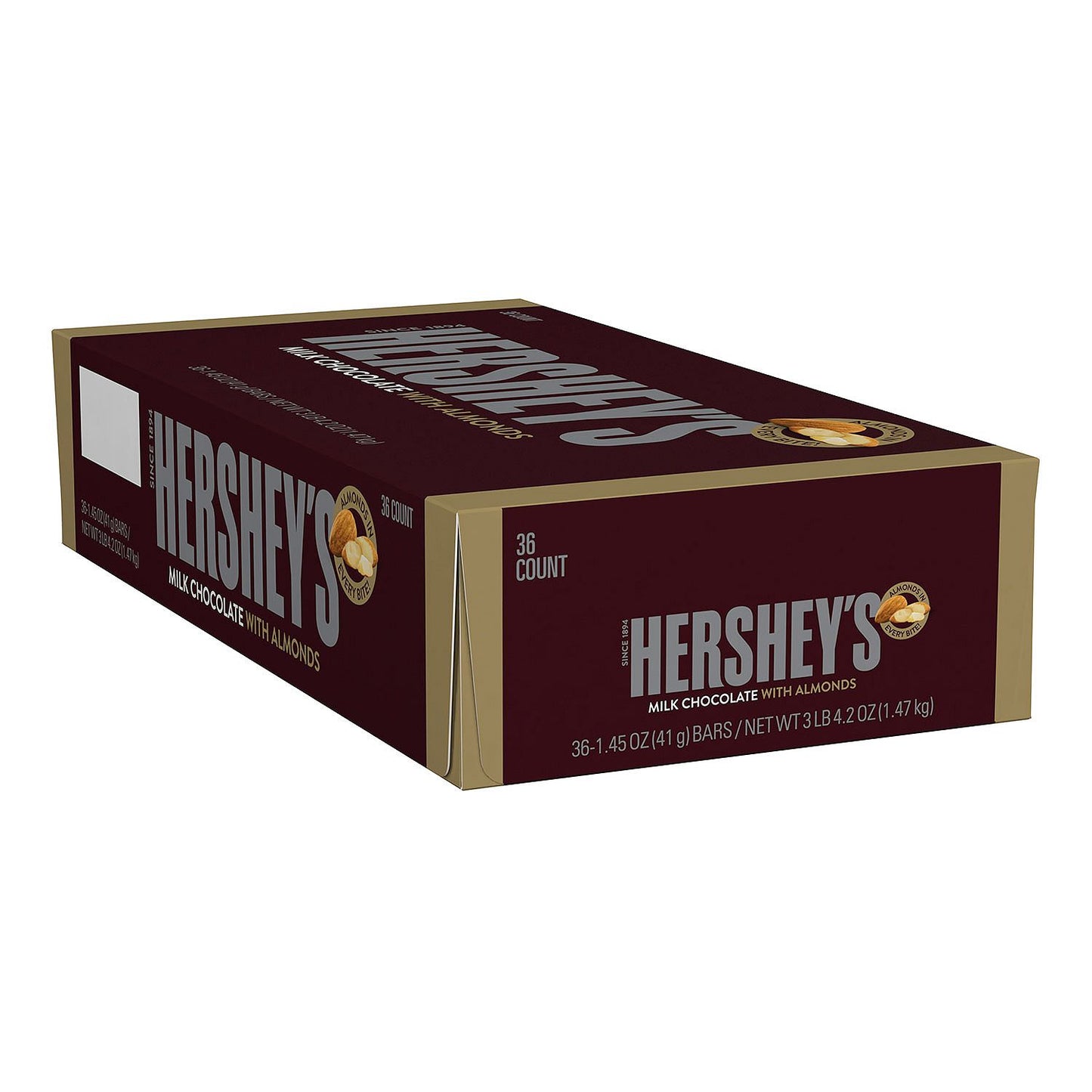 HERSHEY'S Milk Chocolate with Whole Almonds Candy Bars (1.45 oz., 36 ct.)
