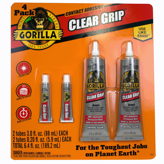 Gorilla Clear Grip, 4 Pack