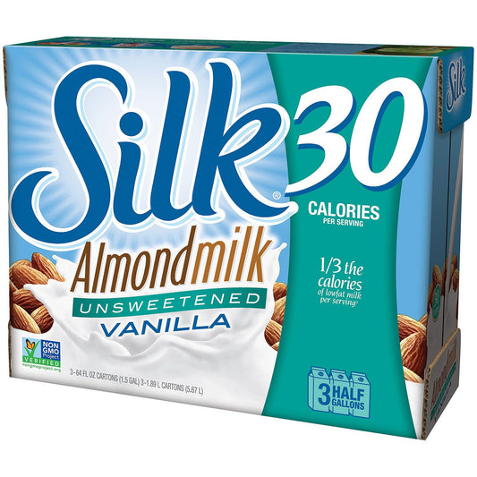 Silk Almond Milk, Unsweetened Vanilla (64 oz., 3 pk.)