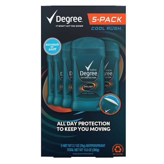 Degree Men Dry Protection Anti-Perspirant, Cool Rush (2.7 oz., 5 pk.)