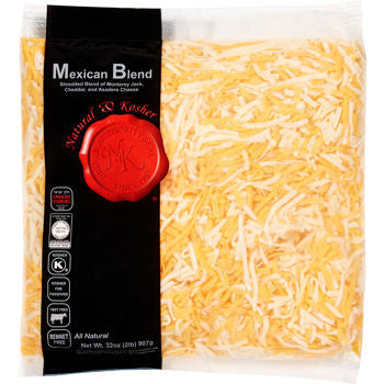Natural & Kosher Shredded Mexican Cheese Blend, 2 lbs