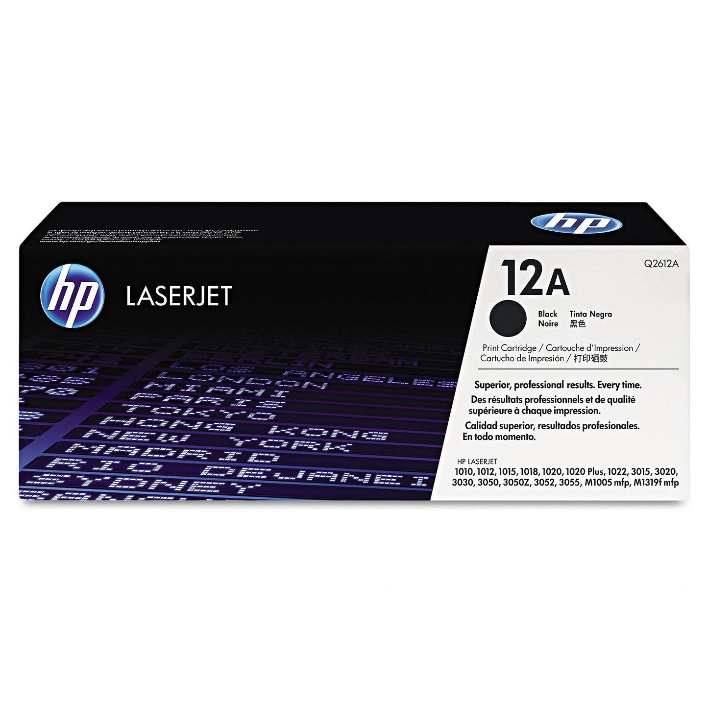 HP 12 Original Laser Jet Toner Cartridge, Black, Select Type (2,000 Page Yield)