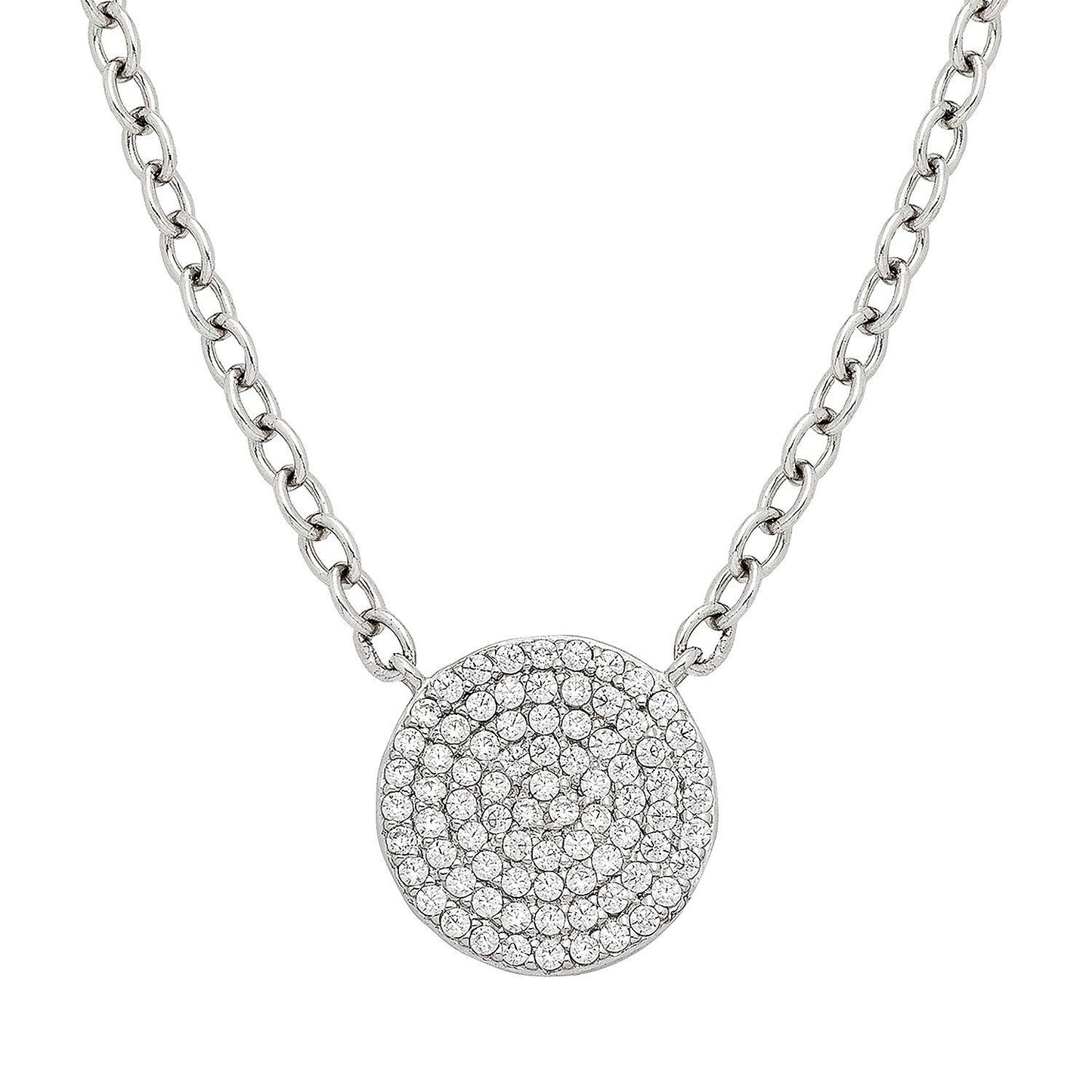 Sterling Silver Necklace with Diamond Pendant
