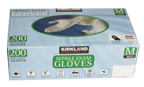 Kirkland SignatureÂ™ Nitrile Exam Gloves Multi-Purpose Latex Free ,200ct x 2