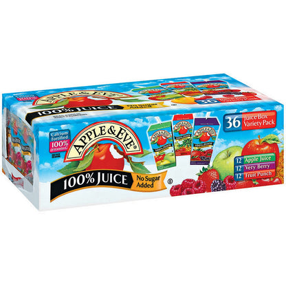 Apple & Eve 100% Juice Variety Pack (6.75 fl. oz., 36 pk.)