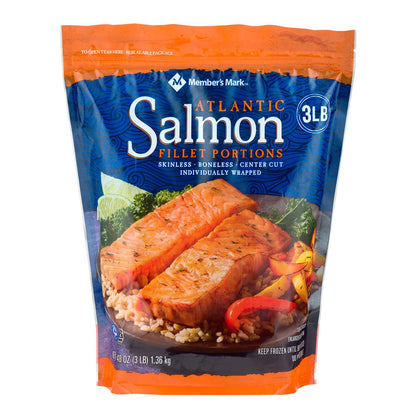 Member's Mark Atlantic Salmon Fillet Portions, Frozen (2.5 lbs.)