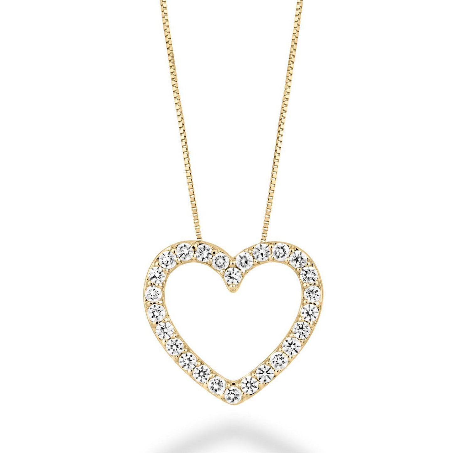 14K Gold Diamond Heart Pendant