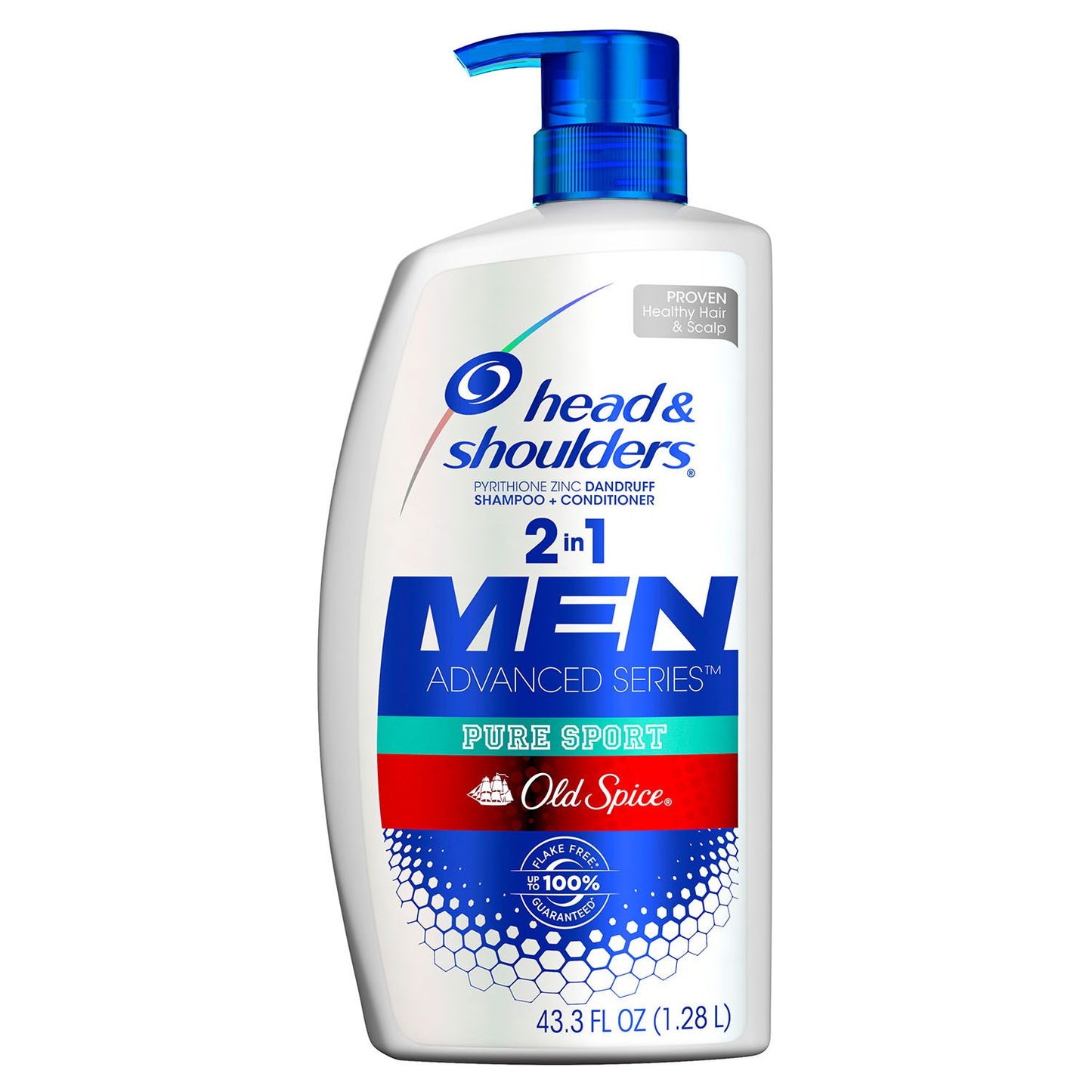 Head & Shoulders Men 2-in-1 Dandruff Shampoo & Conditioner, Old Spice Pure Sport (43.3 fl. oz.)