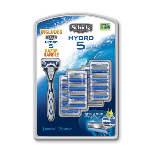 Schick Hydro 5 Razor (1 Handle & 15 Cartridges)