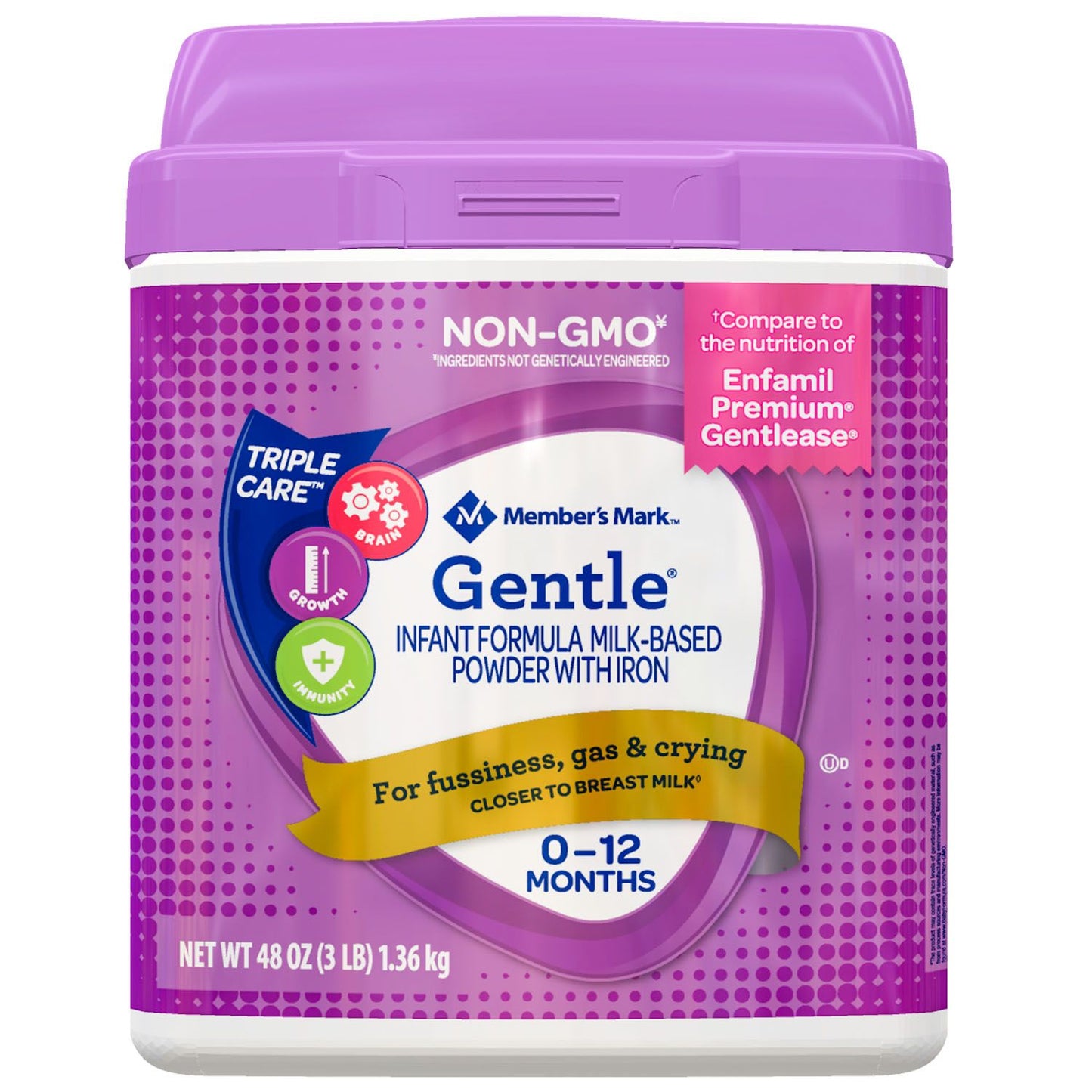 Premium Non-GMO Infant Formula, Gentle (48 oz.)