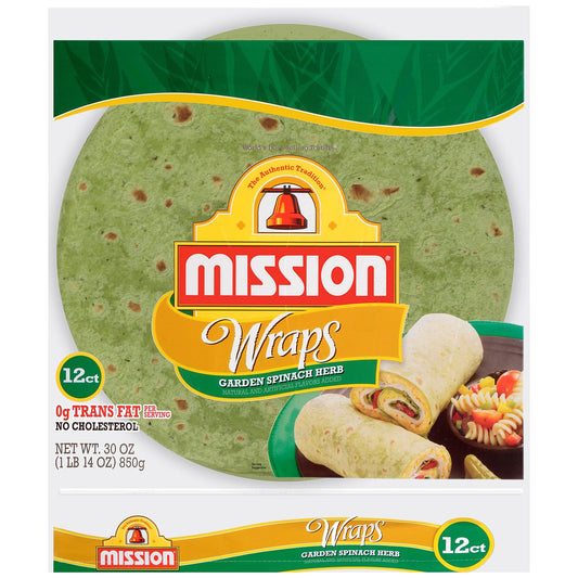 Mission Garden Spinach Herb Wraps (24 ct., 30 oz.)