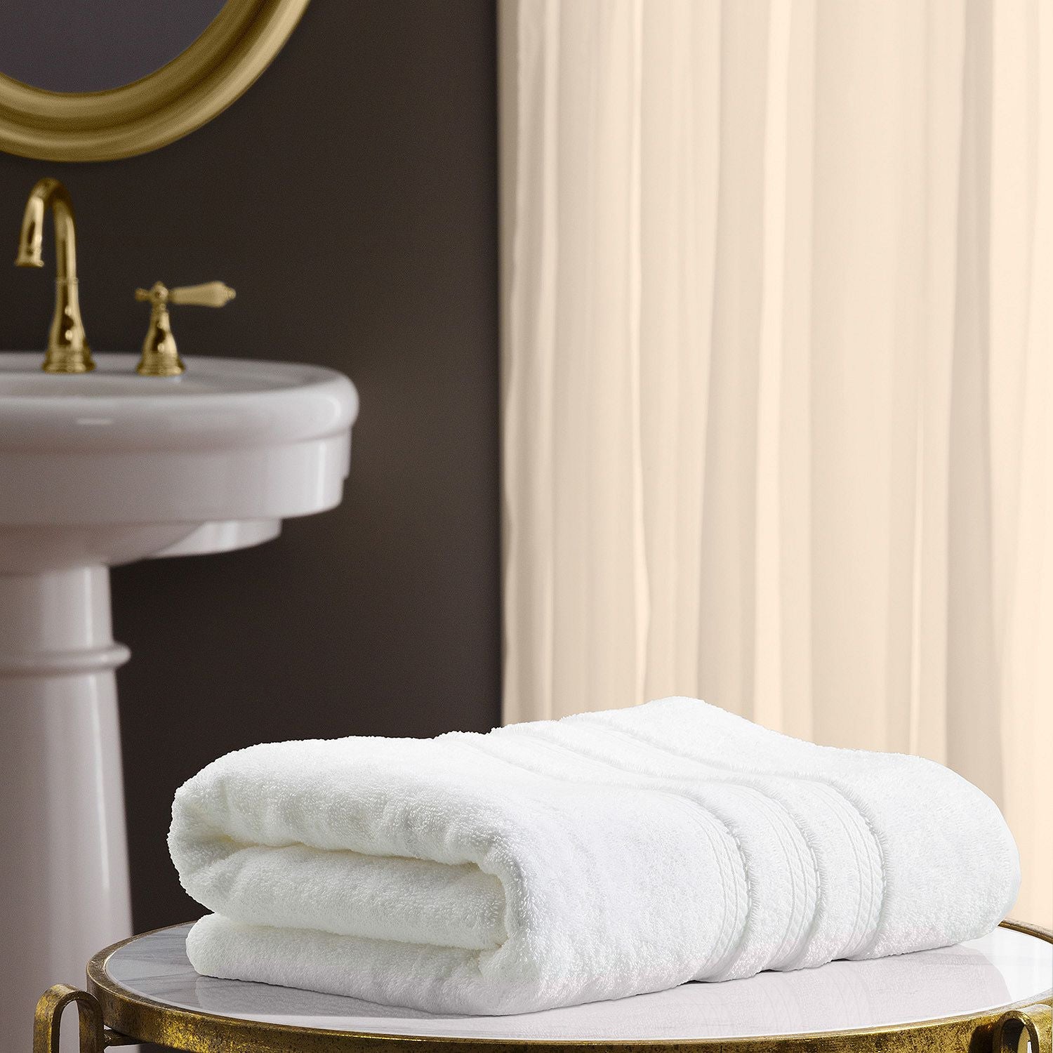 Member Mark 100% Cotton Hotel Premier Collection Luxury Bath Towel Bundle  (Assorted Colors) (White, Bundle)