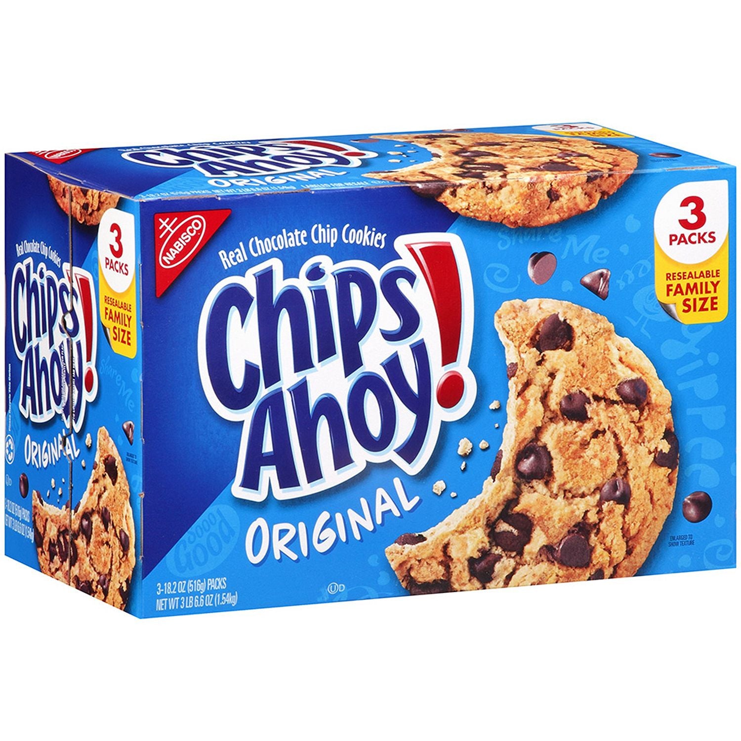 CHIPS AHOY! Chocolate Chip Cookies, Family Size (3 pk.) – My Kosher Cart