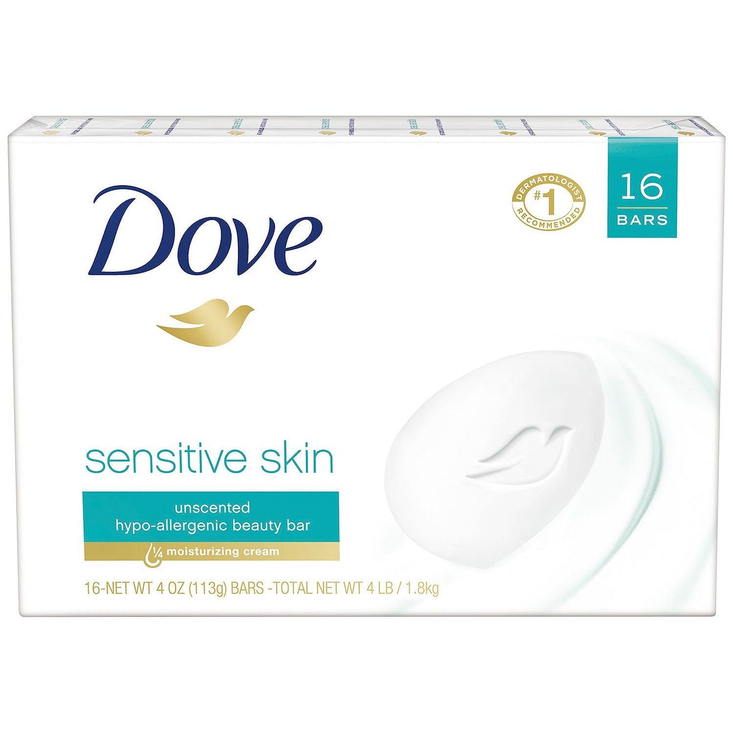 Dove Beauty Bar, Sensitive Skin (3.75 oz., 16 ct.)