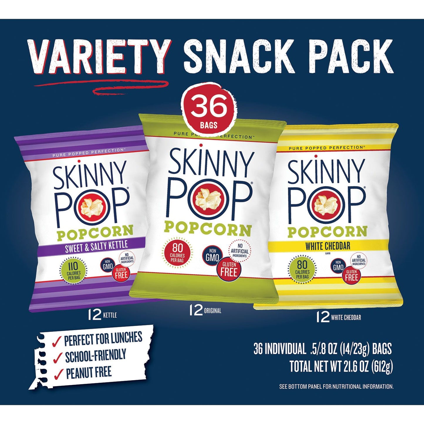 SkinnyPop Popcorn Variety Snack Pack (36 ct.)