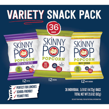 SkinnyPop Popcorn Variety Snack Pack (36 ct.)