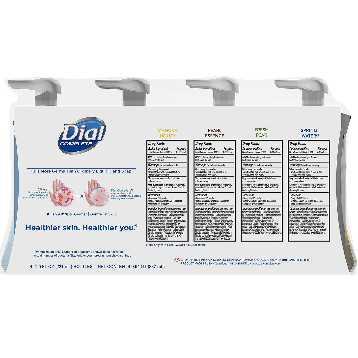 Dial Complete Foaming Hand Wash, Variety Pack (7.5 fl. oz., 4 pk.)