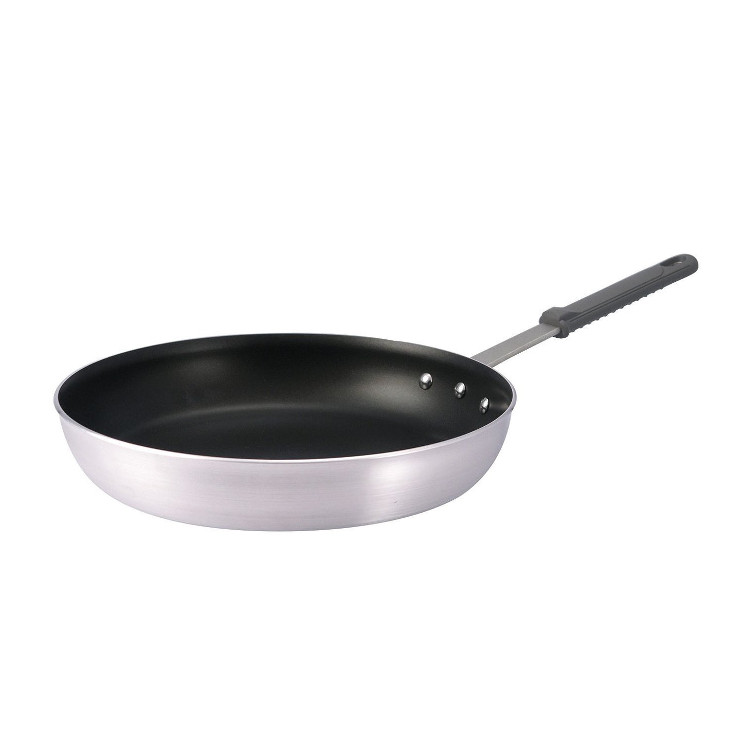 Better Chef 14 in. Aluminum Nonstick Frying Pan in Gray with Glass Lid