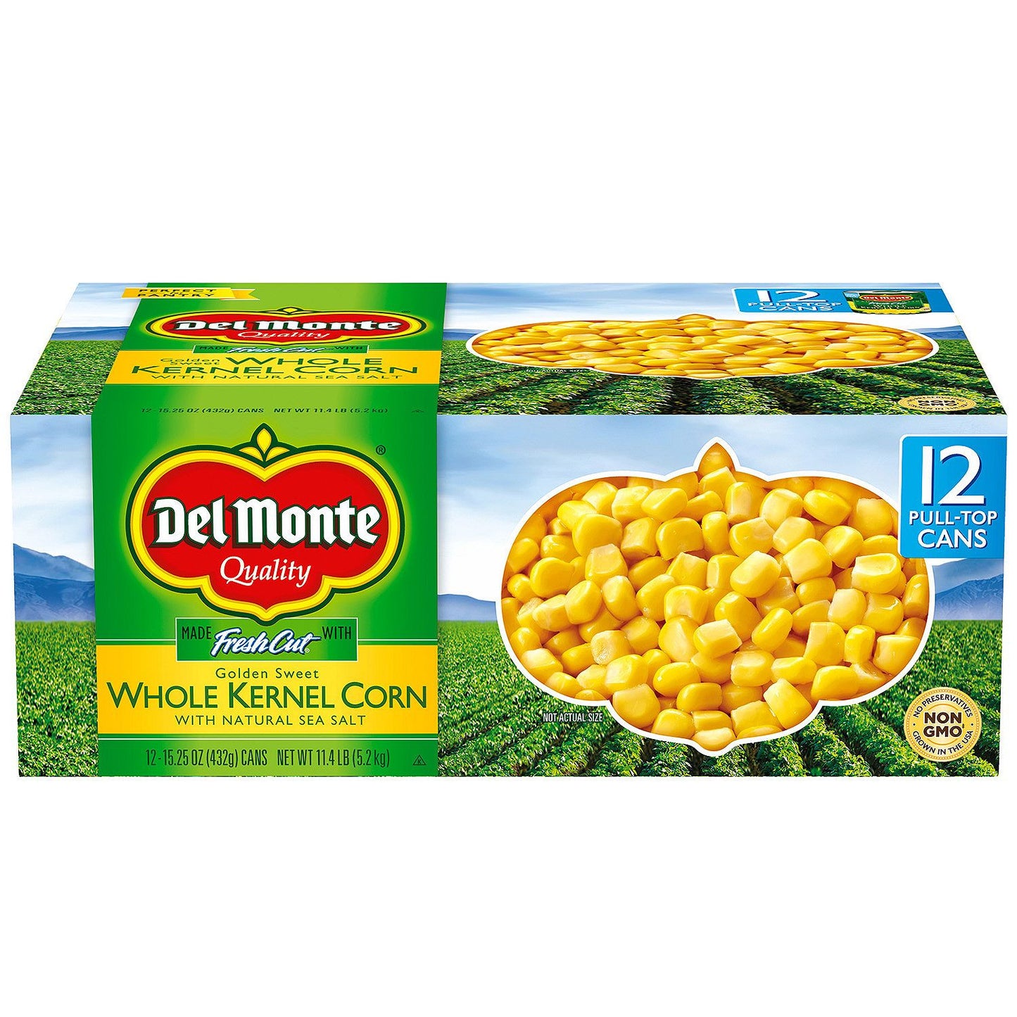 Del Monte Golden Sweet Whole Kernel Corn (15.25 oz. cans, 12 pk.)