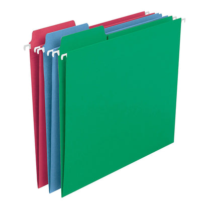 Smead 1/3 Cut Assorted Position FasTab® Hanging File Folder, Letter, Assorted Colors, 30ct.