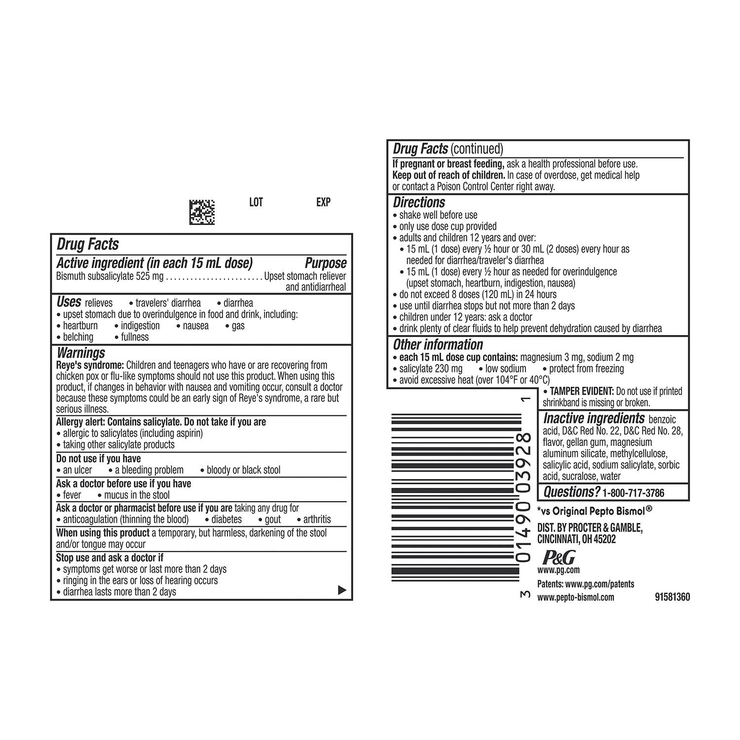 Pepto Bismol Ultra Strength, Original Flavor, Triple Pack (36 oz. each