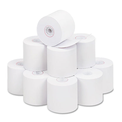 PM Company - Paper Rolls, One-Ply Cash Register/Add Roll, 2-1/4" x 150 ft, White - 12/Pack