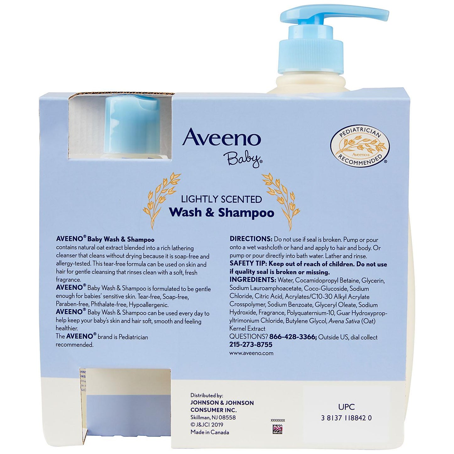 Aveeno Baby Wash and Shampoo (33 fl. oz. and 12 fl. oz.)