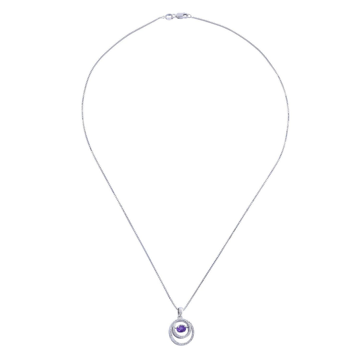 Sterling Silver Pendant with Diamond