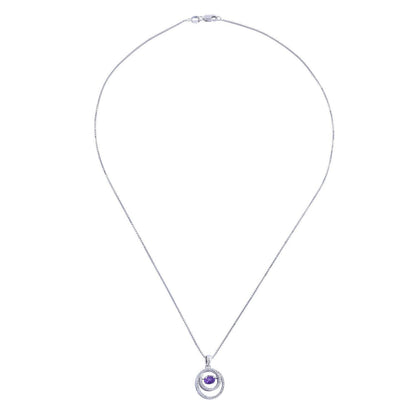 Sterling Silver Pendant with Diamond