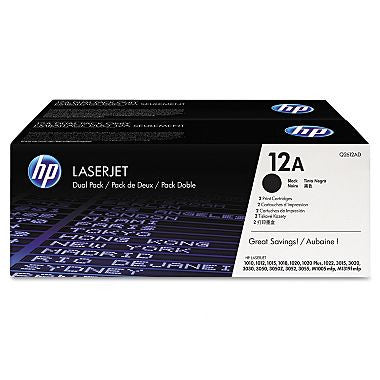 HP 12 Original Laser Jet Toner Cartridge, Black, Select Type (2,000 Page Yield)