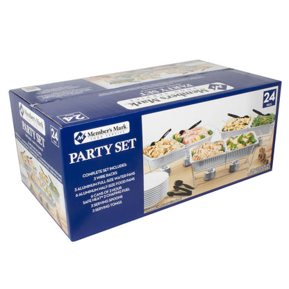 Party Set with Safe Heat Chafing Fuel (24 pc.)