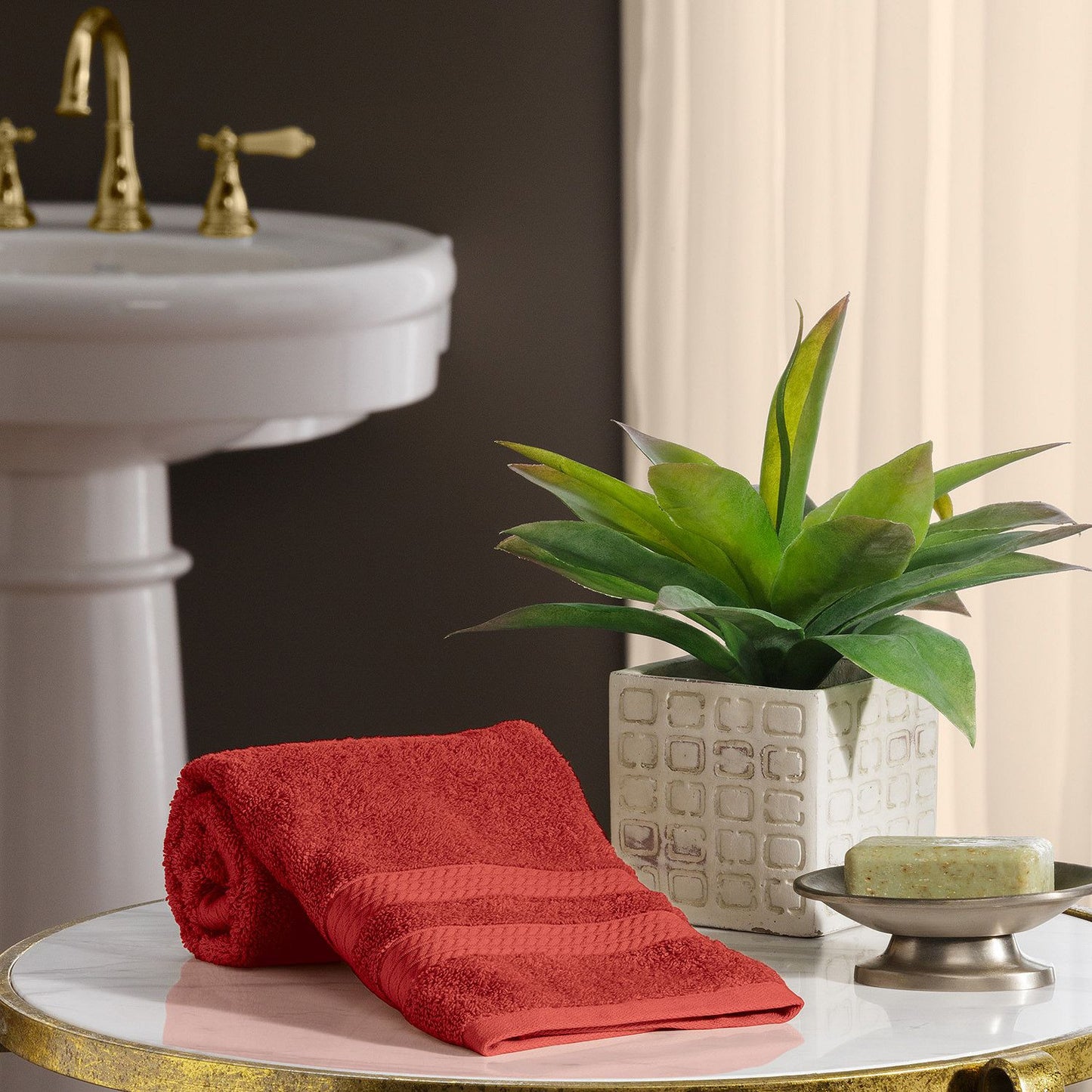 Hotel Luxury Reserve Collection 100% Cotton Luxury Hand Towel 16" x 30" (Assorted Colors)