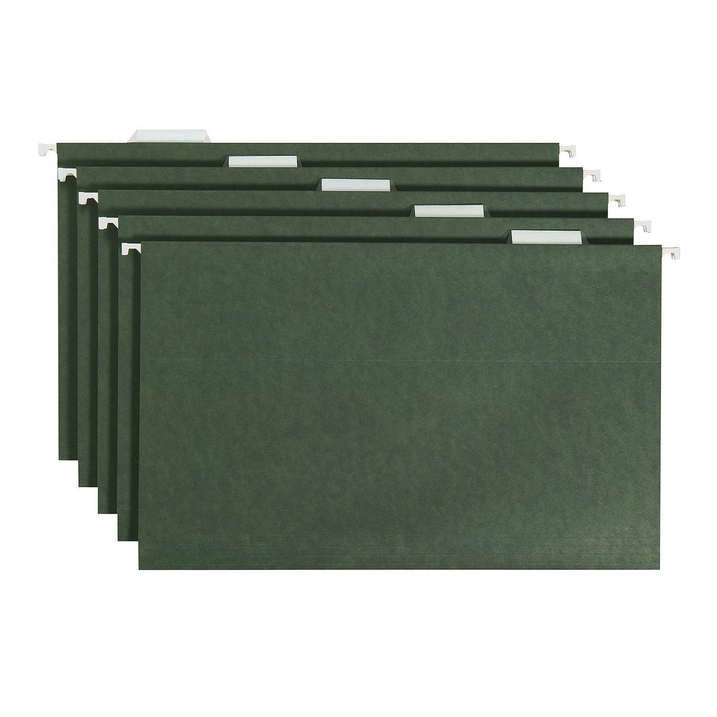 Smead 1/5 Cut Adjustable Positions Hanging File Folders, Legal, Standard Green, 50ct.