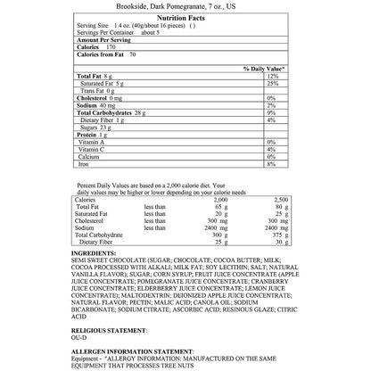Brookside Dark Chocolate Pomegranate and Fruit Flavors (2 lb.)
