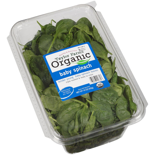 Taylor Farms Organic Baby Spinach (16 oz.)