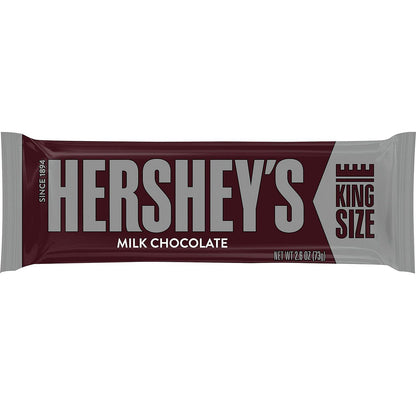 HERSHEY'S Milk Chocolate King Size Candy, Full Size, Bar (2.6 oz.)