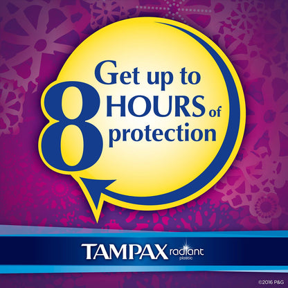 Tampax Radiant Duopack Tampons, Regular/Super (84 ct.)