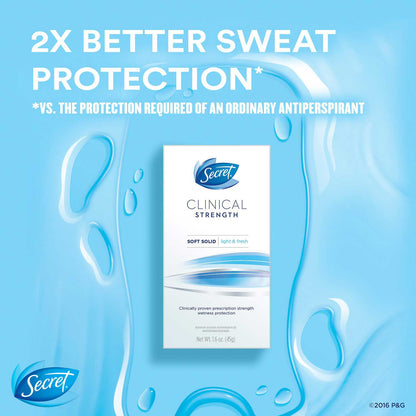 Secret Clinical Strength Invisible Solid Deodorant (1.6 oz., 3 pk.)