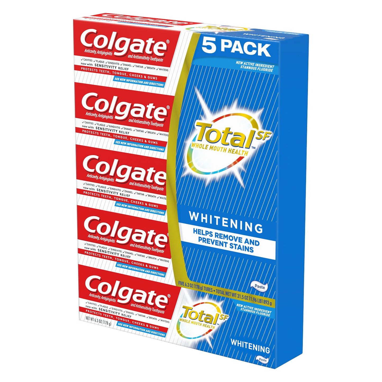 Colgate Total Whitening Toothpaste (6 oz., 5 pk.)