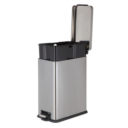 Stainless Steel Trash Can, Set of 2 (Assorted Colors)