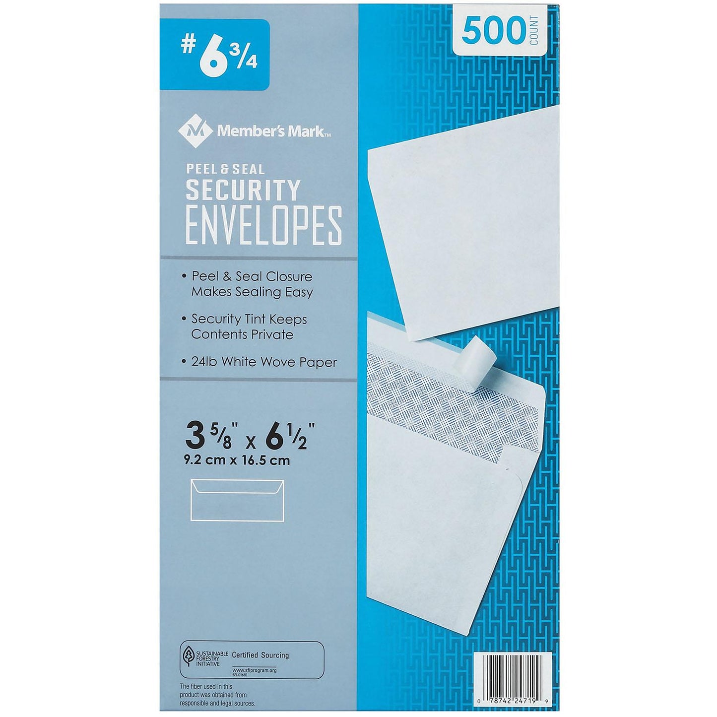 Security Envelope #6-3/4 (500 ct.)