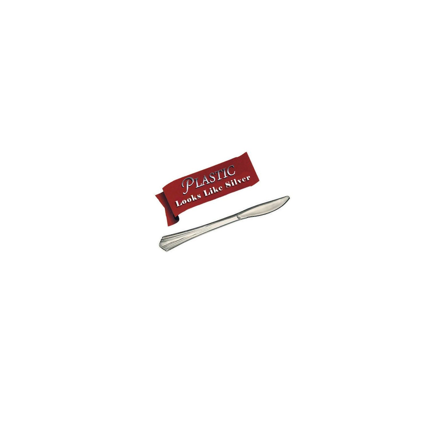 Reflections Plastic Knives, Heavyweight, Silver (600 ct.)
