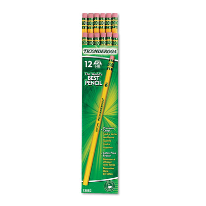 Ticonderoga Woodcase Pencil, HB #2, Yellow Barrel, 96ct.