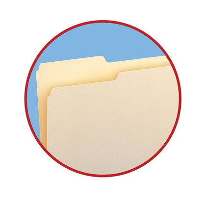 Smead 1/3 Cut Assorted Positions File Folders, Legal, Manila, 150ct.