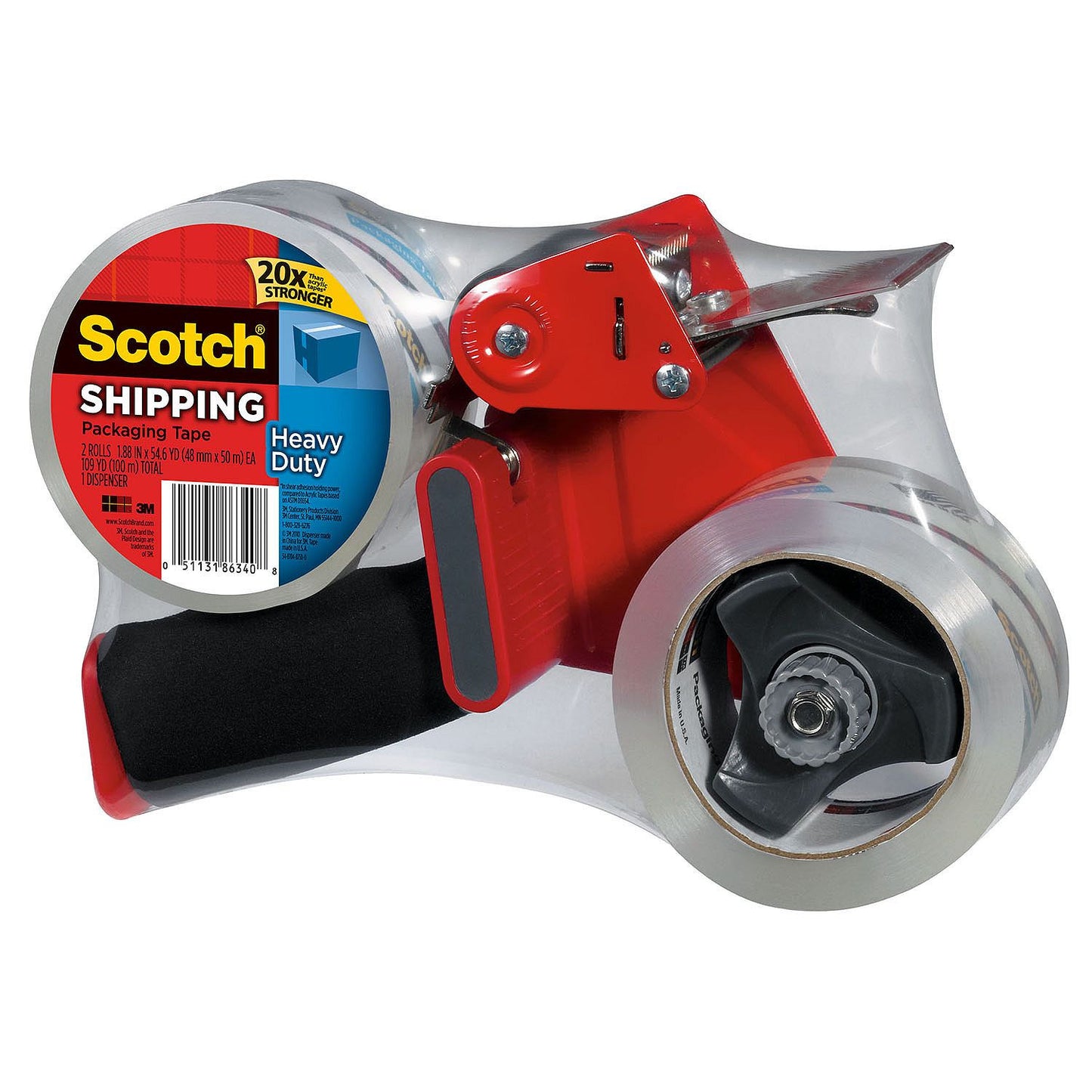 Scotch Heavy Duty Shipping Tape Dispenser w/ 2 Rolls of Tape, 1.88” x – My  Kosher Cart