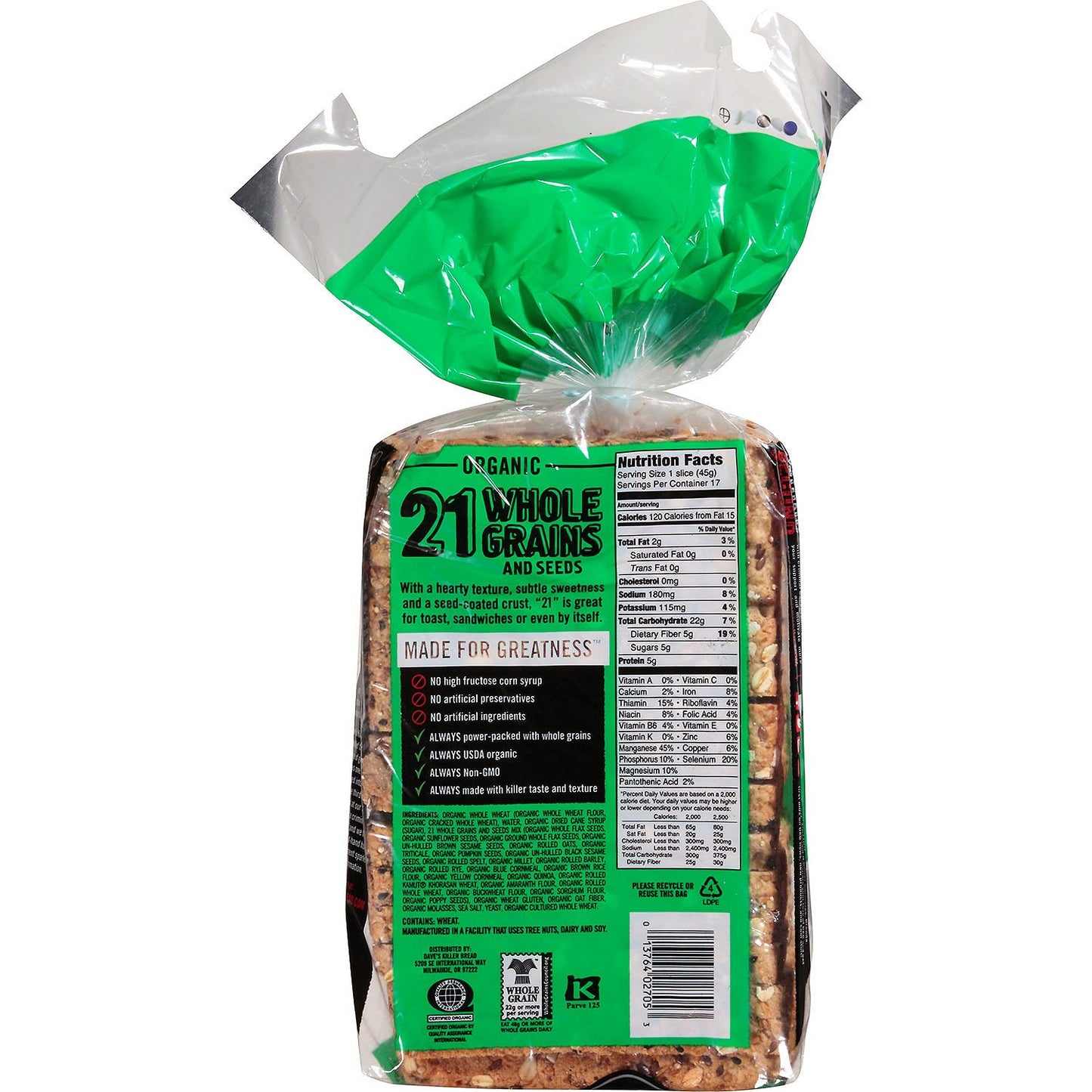 Dave's Killer Bread 21 Whole Grains (27 oz., 2 pk.)